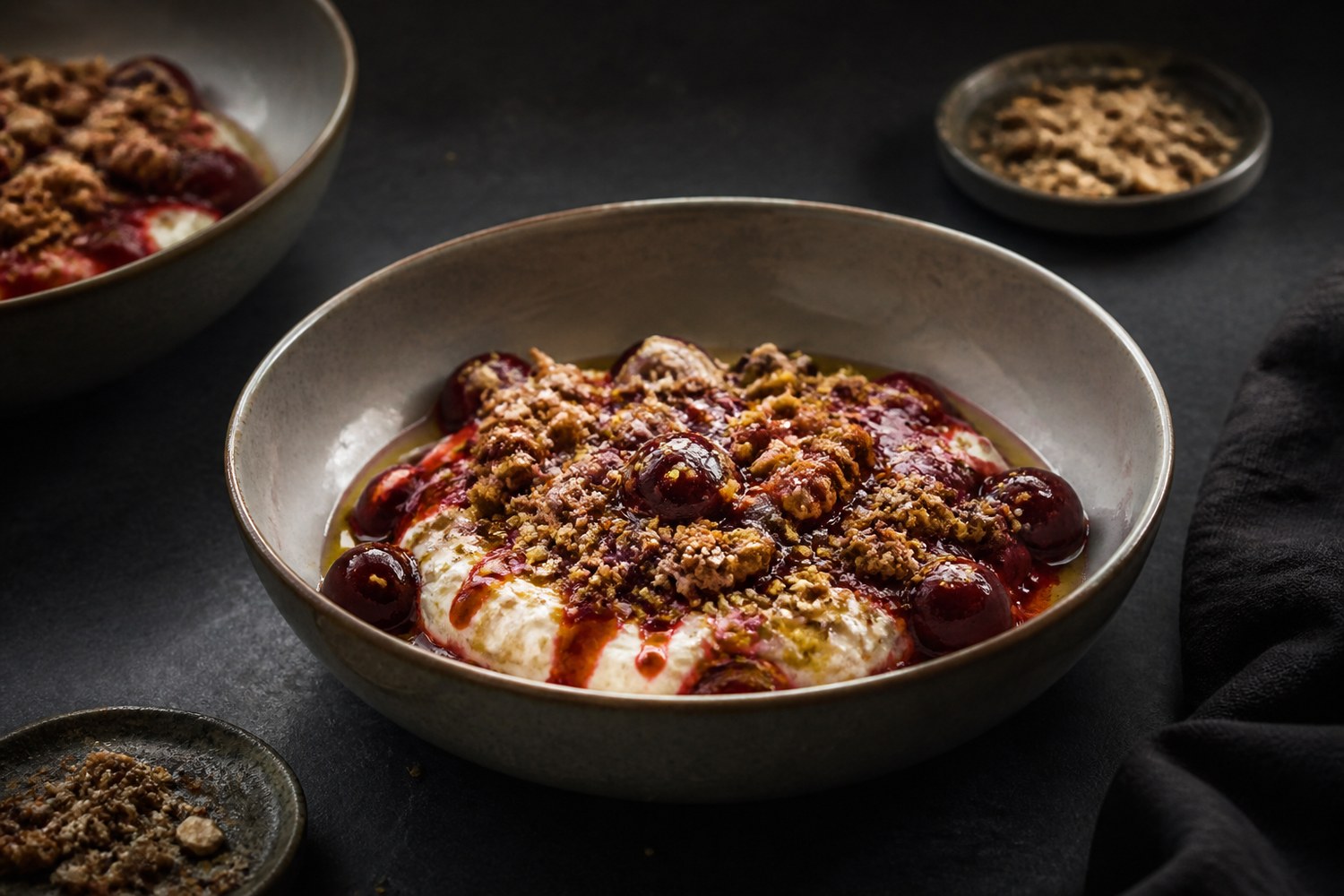 Süß-salziger Cheesecake mit Kirschen